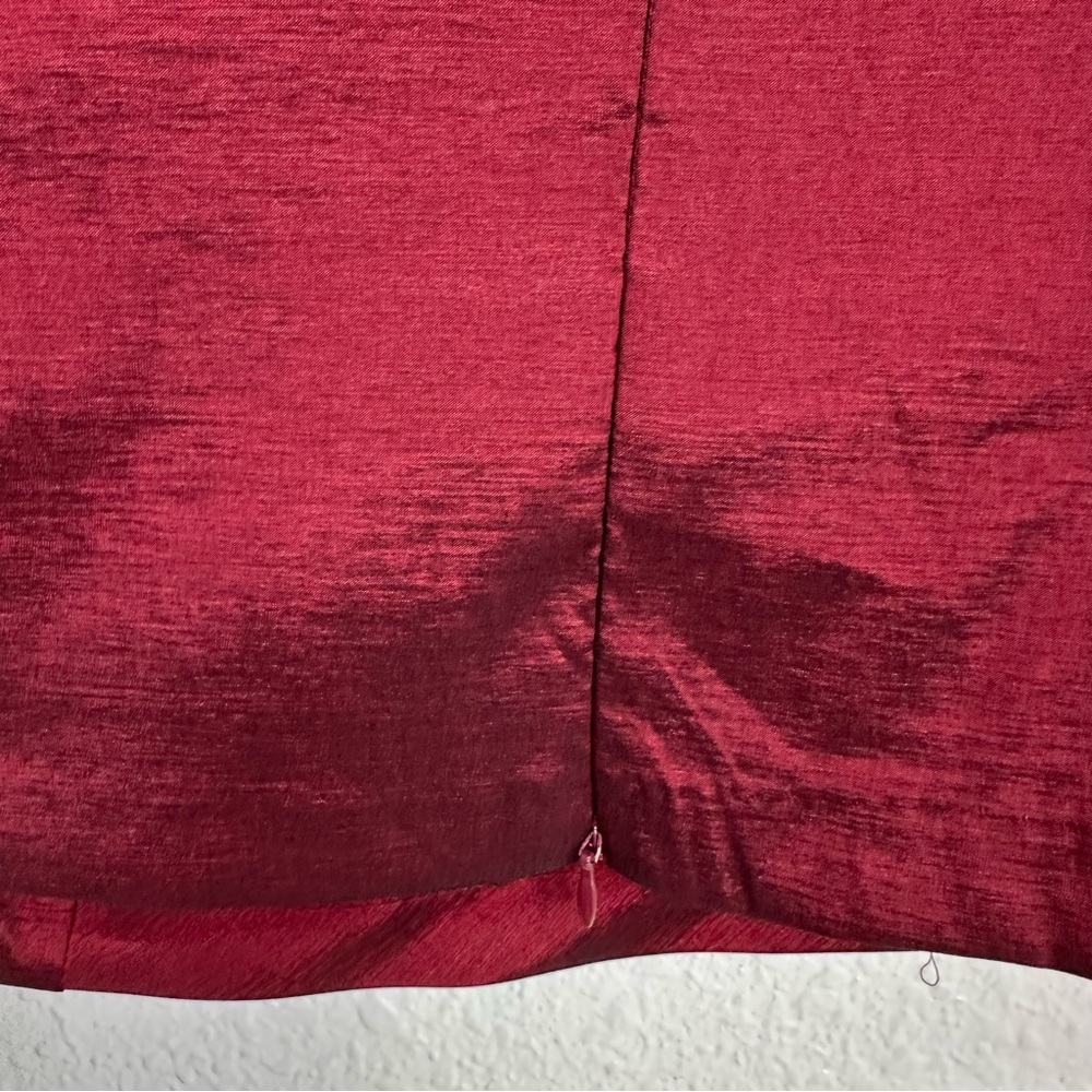 Collection Dressbarn holiday Blouse Metallic Ruffle Wine 12 Whimsigoth Vampy - Picture 9 of 10